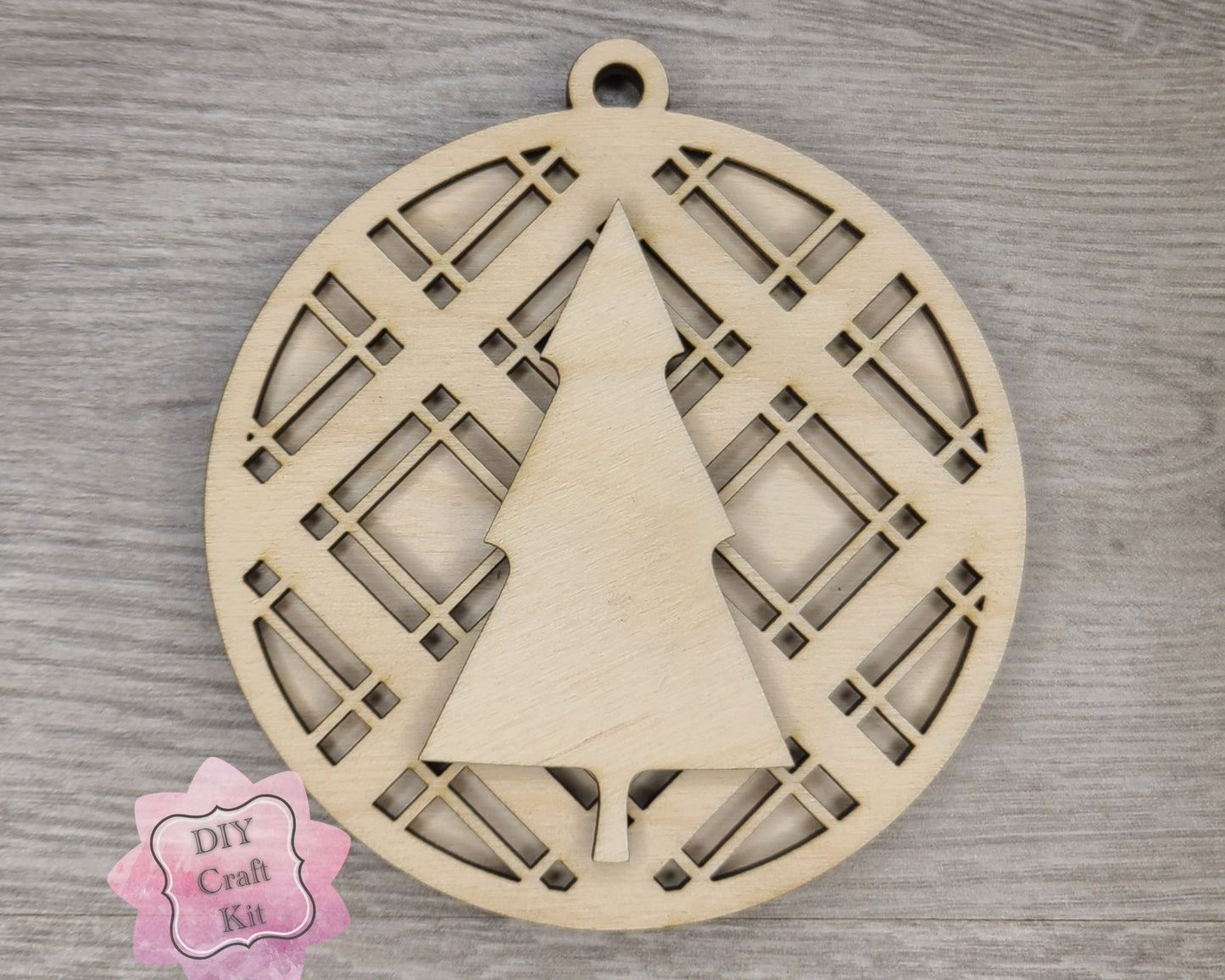 Christmas Tree Plaid Ornament | #2292