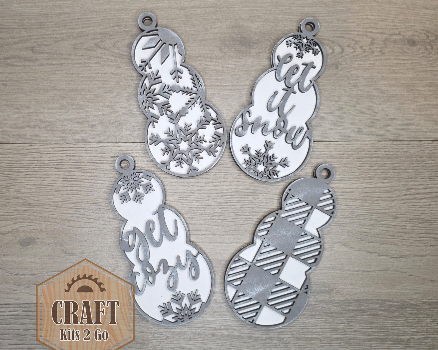 Plaid Snowman Ornament | #5212