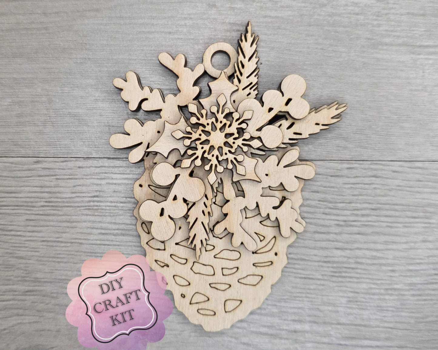 Pine Cone Mistletoe Ornament | #5240