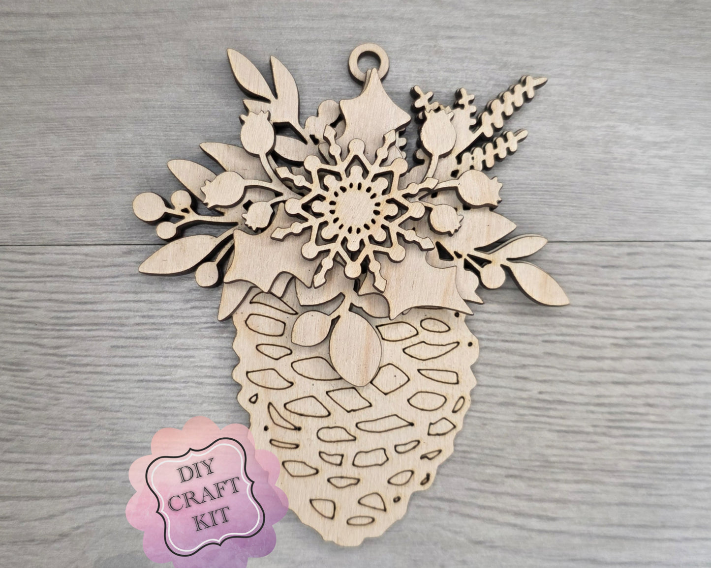 Pine Cone Mistletoe Ornament | #3567