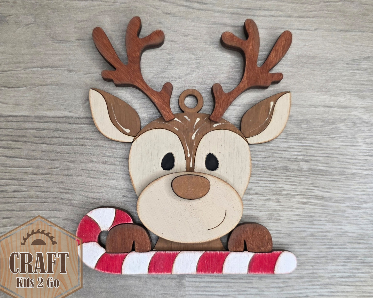 Deer Candy Cane Ornament | #2989