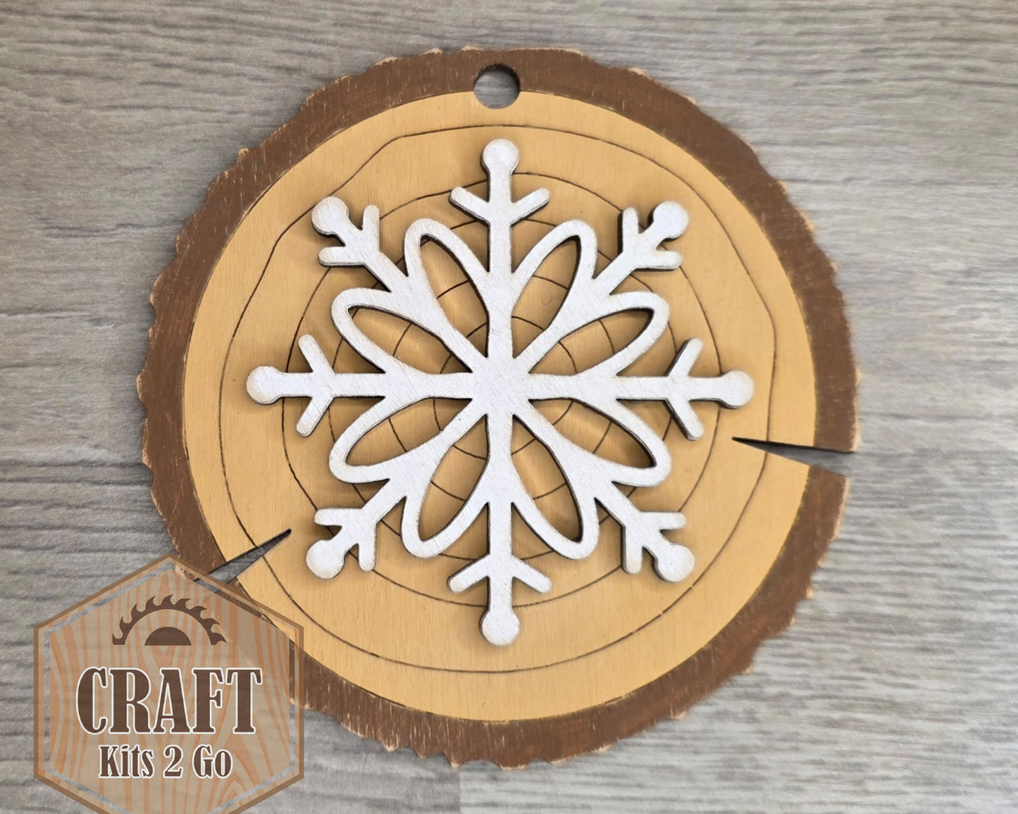 Snowflake Wood slice Ornament | #2986