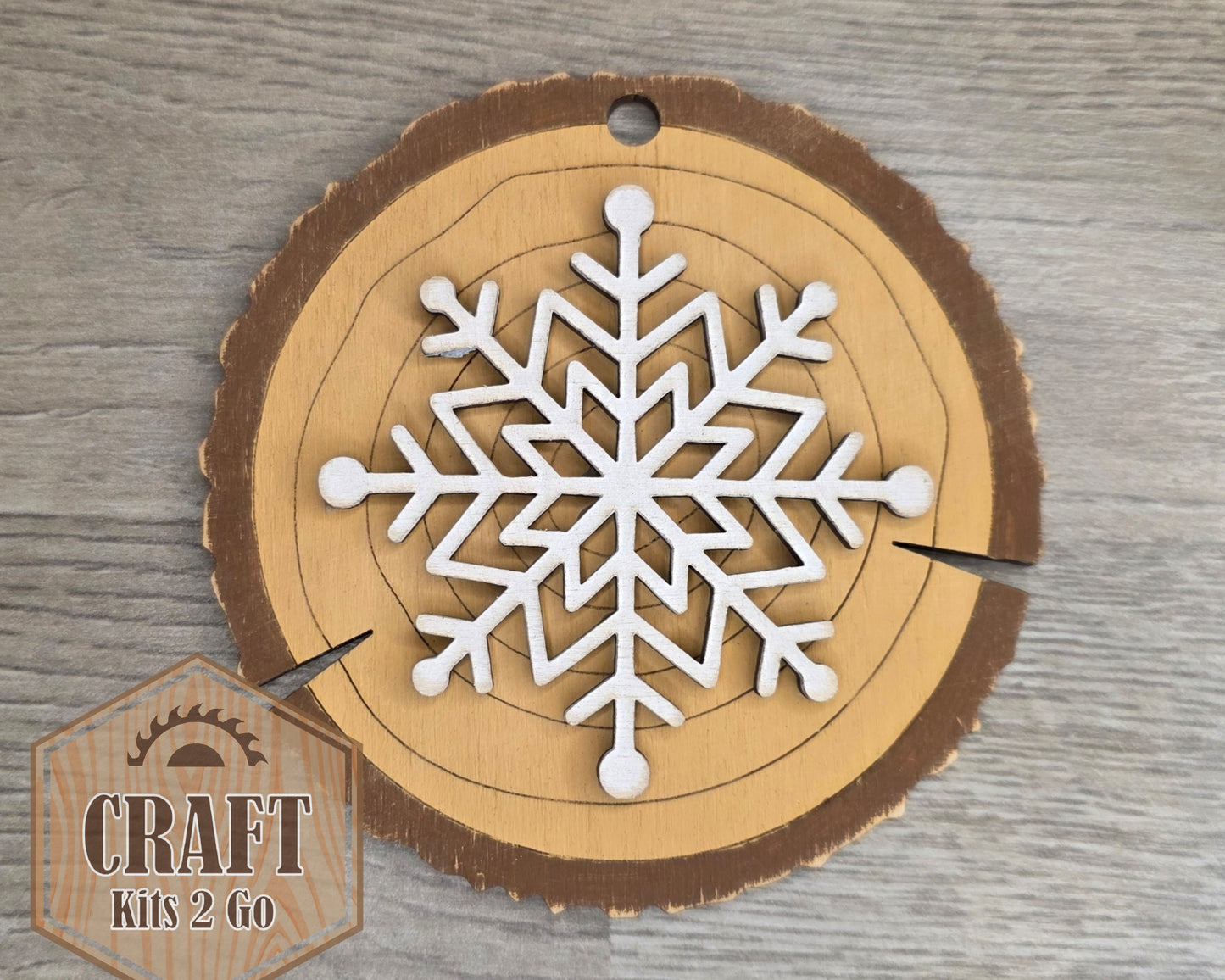 Snowflake Wood slice Ornament | #2929
