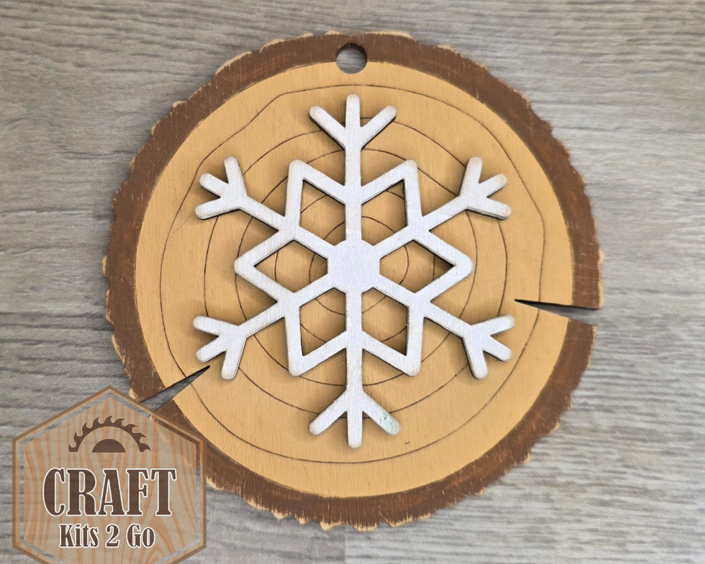 Snowflake Wood slice Ornament | #2927
