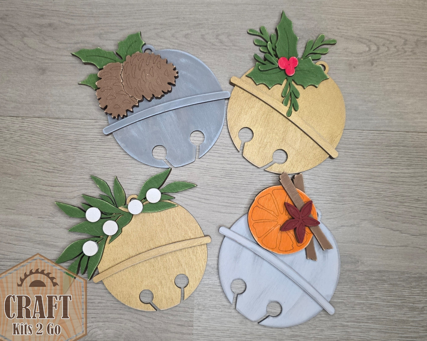 Holly Leaf Bell Ornament | #2992