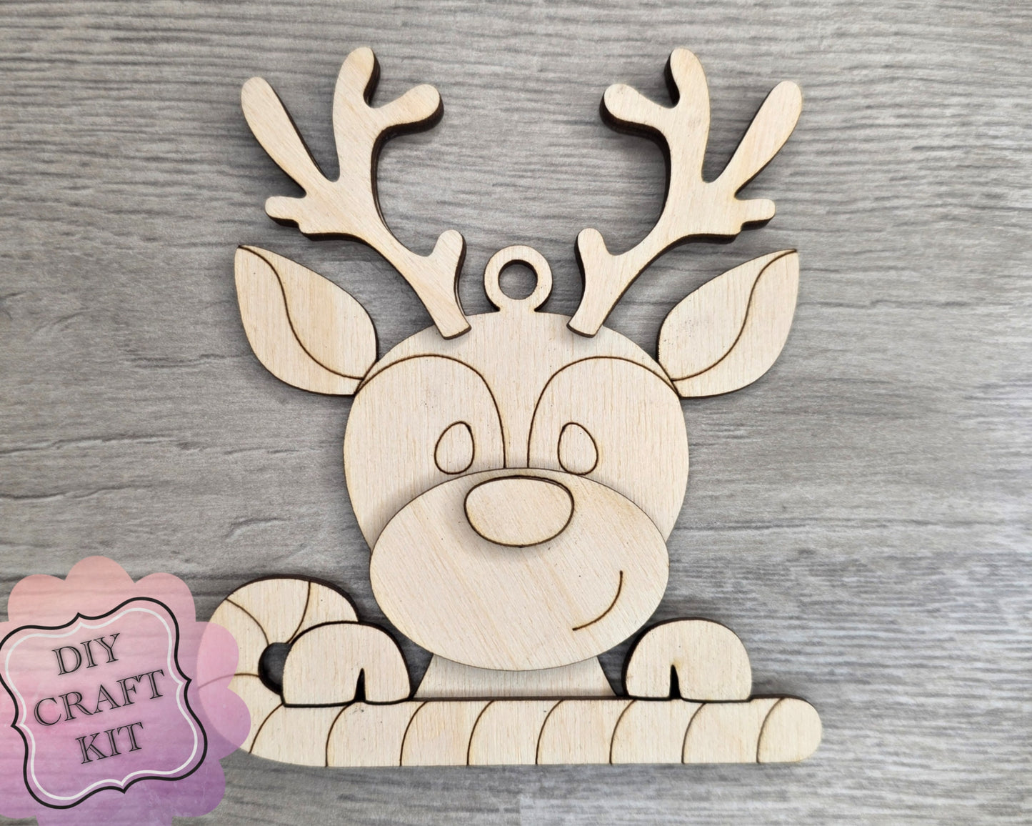 Deer Candy Cane Ornament | #2989