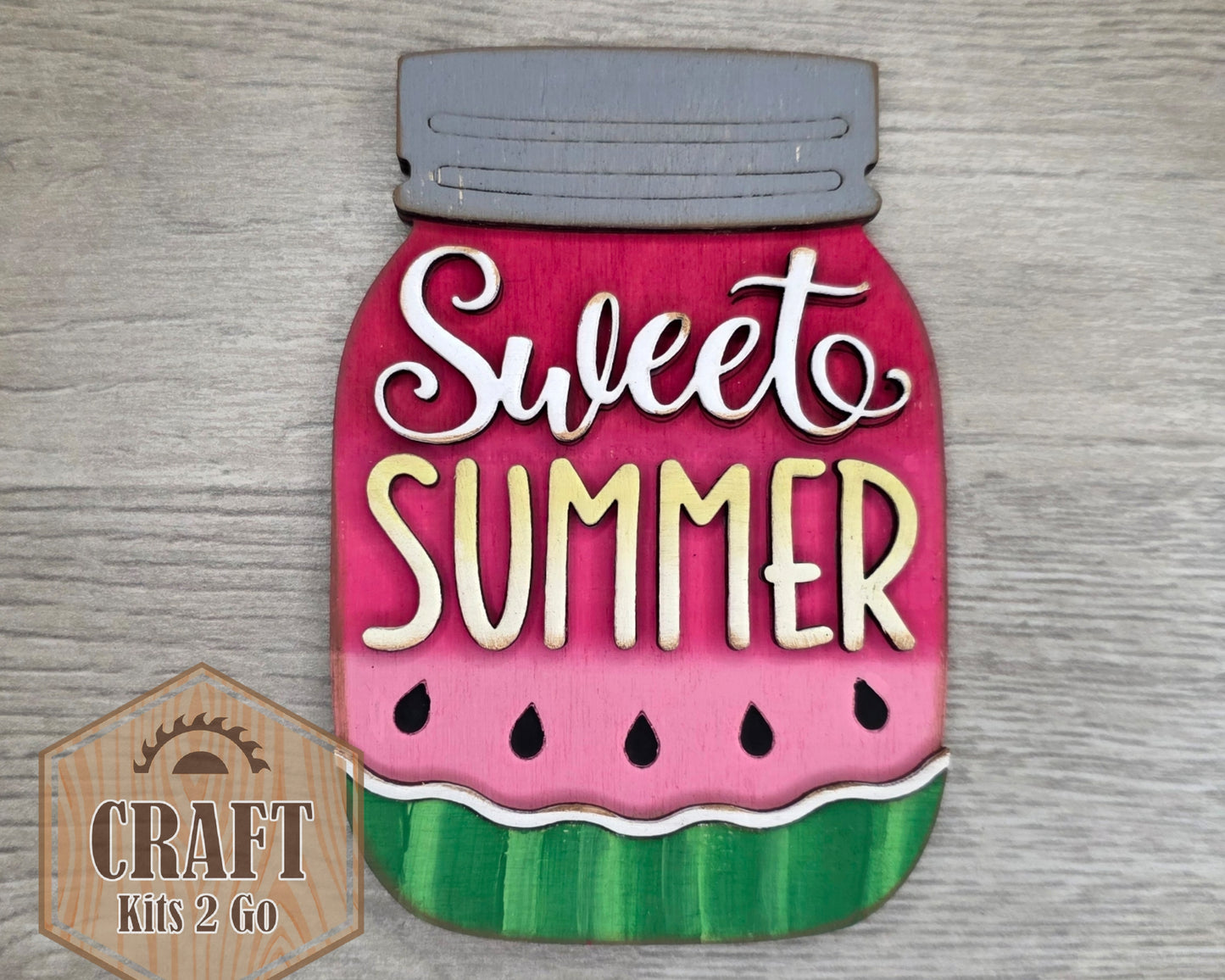 Hello Summer Watermelon Mason Jar | #2985