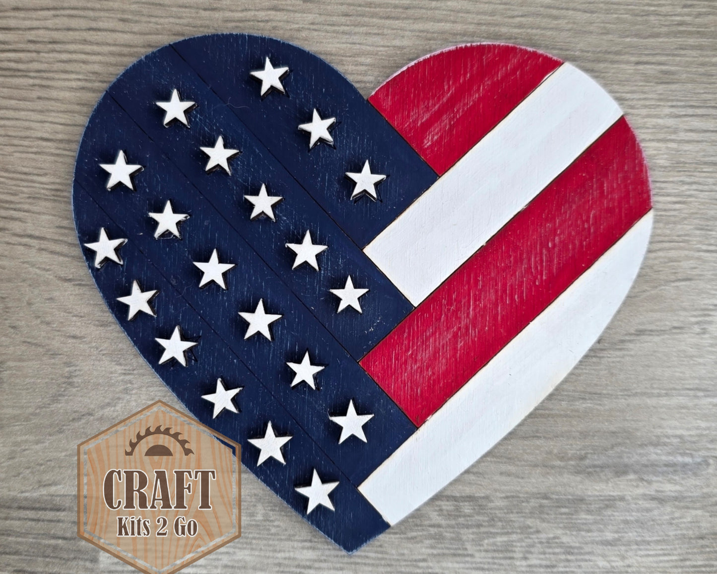 America Heart Flag | #3309