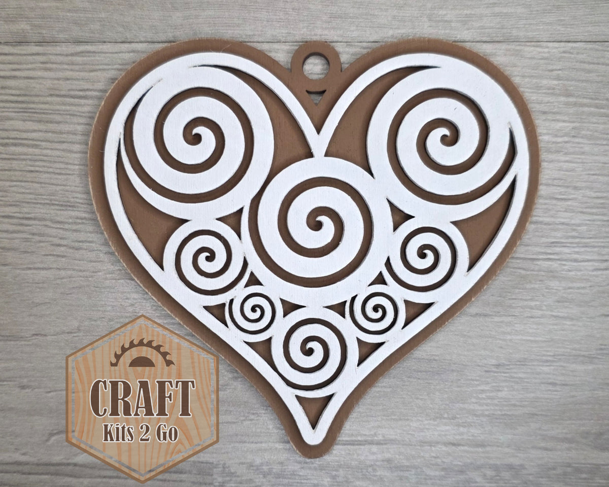 Gingerbread Heart Icing Ornament | #5363