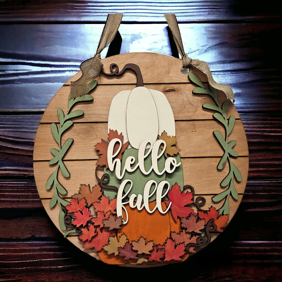 Hello Fall | Stacked Pumpkins | #3367