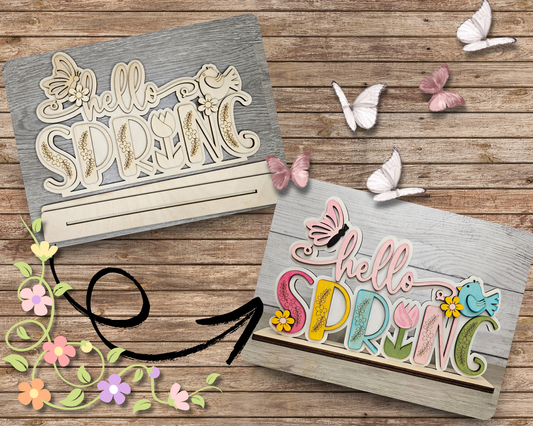 Hello Spring Shelf Sitter | #4040