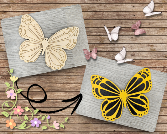 Butterfly wood shape | #2241