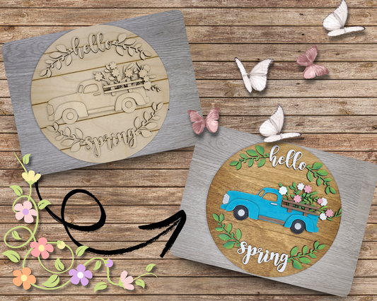 Hello Spring Truck | #3381