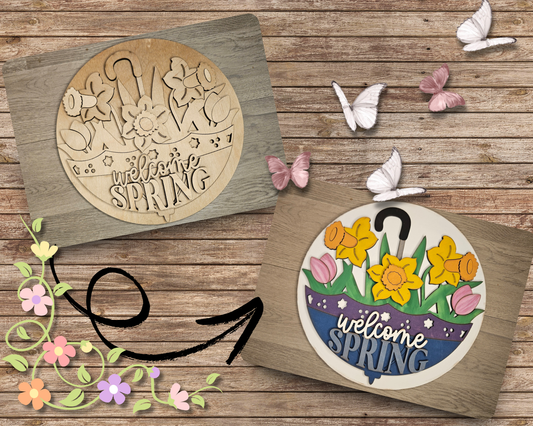 Hello Spring Daffodil & Tulips | #4693