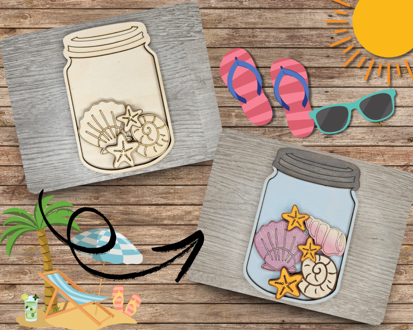 Jar of Sea Shells | #2716