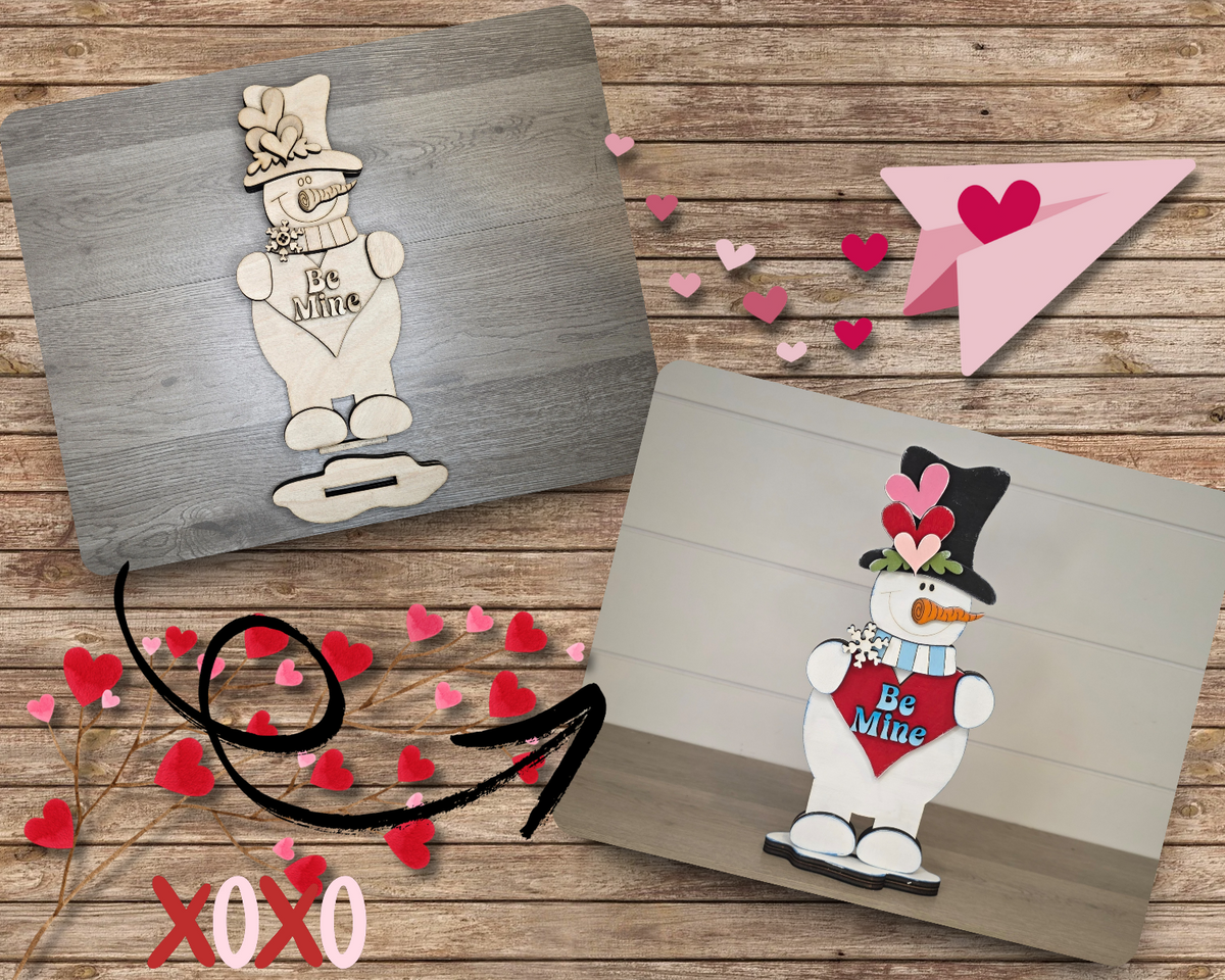 Valentine Snowman Shelf Sitter | #5265
