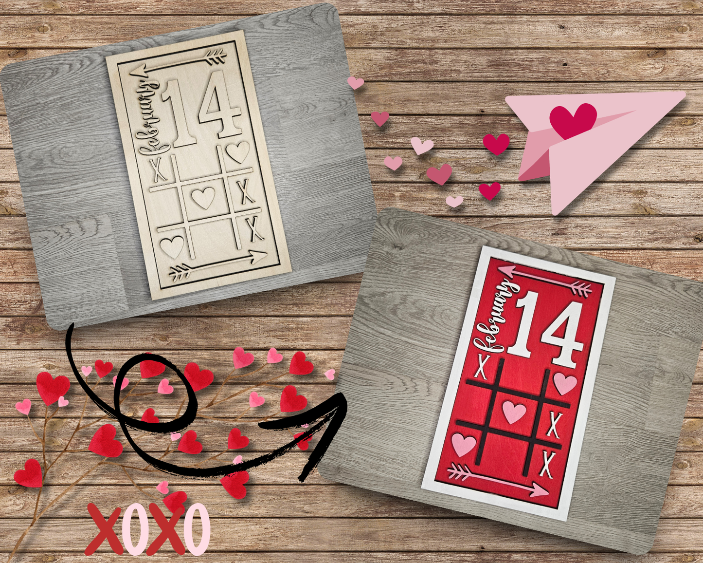 Valentine Tic Tac Toe Sign | #3952