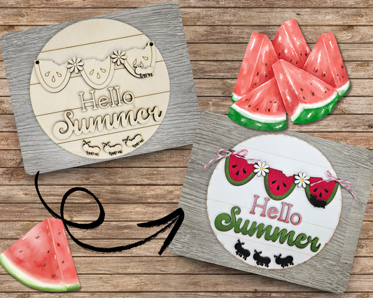 Hello Summer Watermelon Sign | #4197