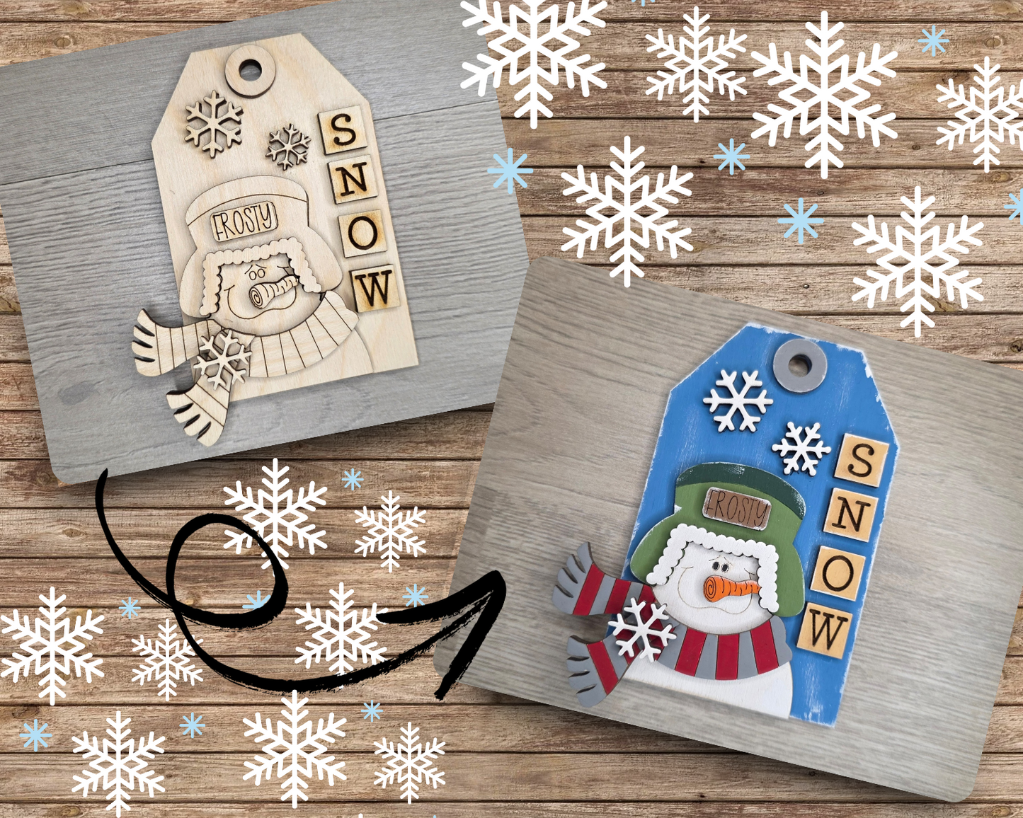 Snowman Winter Tag | #5308