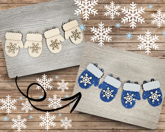 Winter Mitten Bunting | #4290