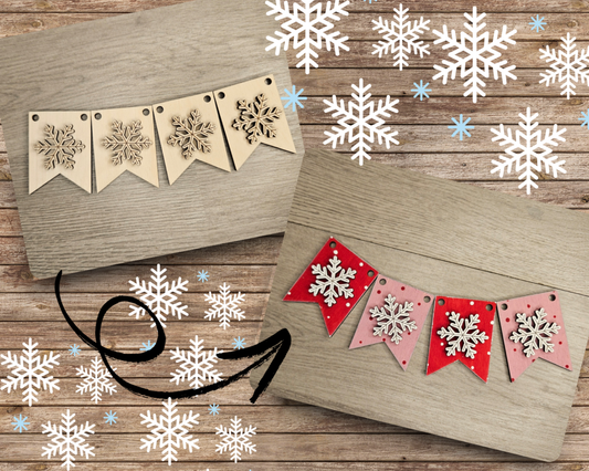 Snowflake Winter Bunting | #4746