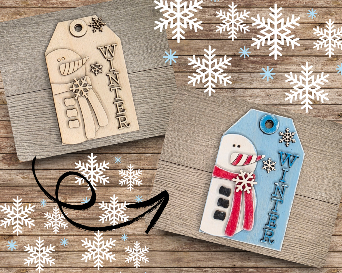 Snowman Winter Tag | #5093