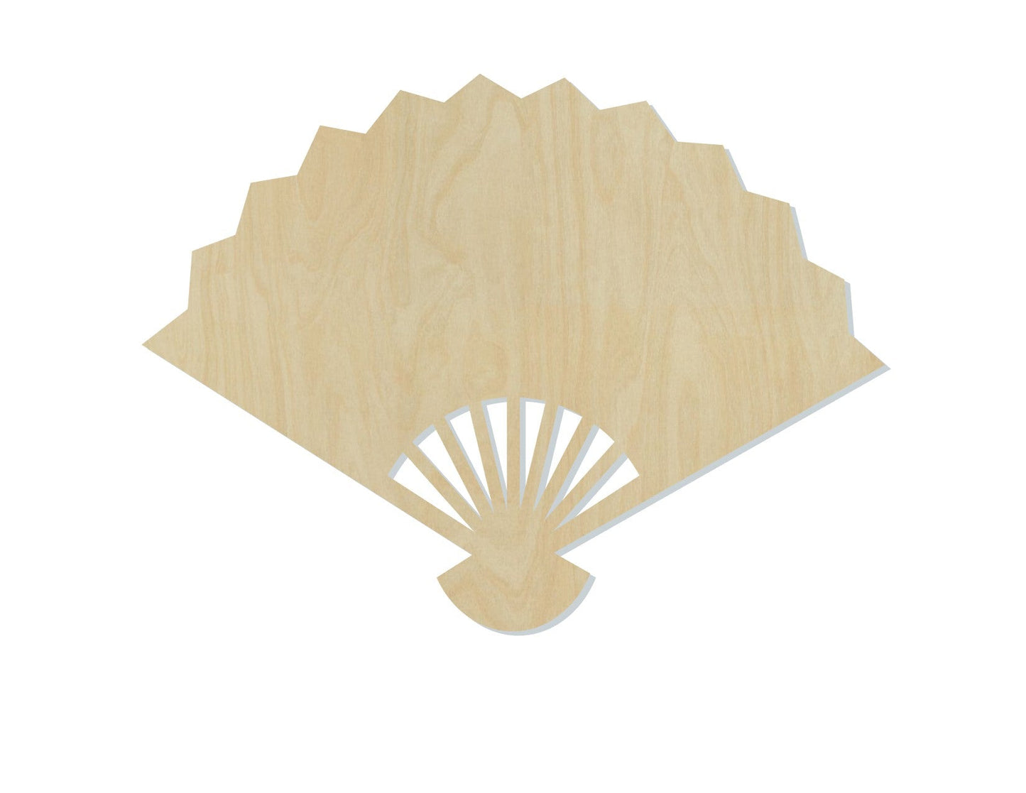Fan Cutout Wood cutouts DIY Paint Kit Food cutouts #1454 - Multiple Sizes Available - Unfinished Cutout Shapes