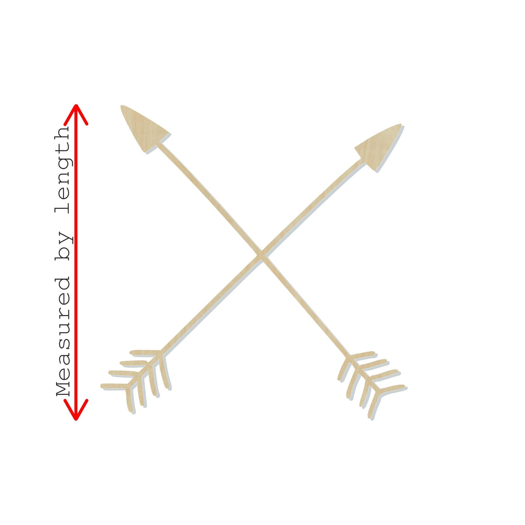 Skinny Arrow Cross Blank Tribe Love my Tribe #1108 - Multiple Sizes Available - Unfinished Wood Cutout Shapes