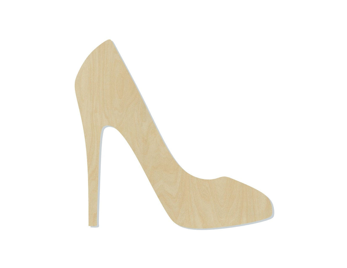 High Heel wood cutout wood shapes #1599 - Multiple Sizes Available - Unfinished Wood Cutouts Shapes