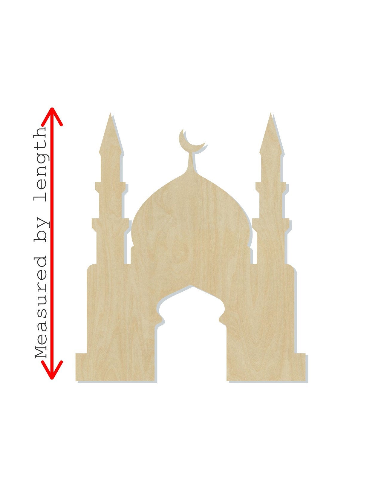 Mosque wood shape wood cutouts Places DIY Paint kit #1758 - Multiple Sizes Available - Unfinished Wood Cutout Shapes