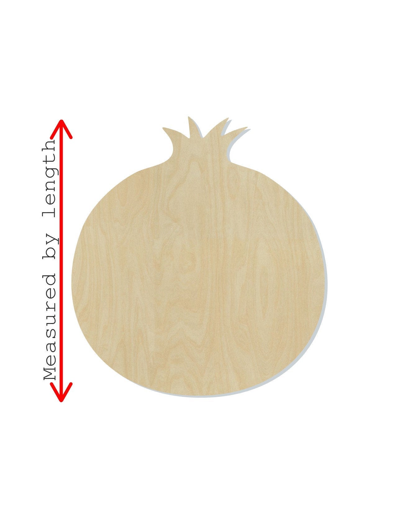 Pomegranate wood shape wood cutouts food cutouts food shapes DIY Paint #1872 - Multiple Sizes Available - Unfinished Wood Cutout Shapes