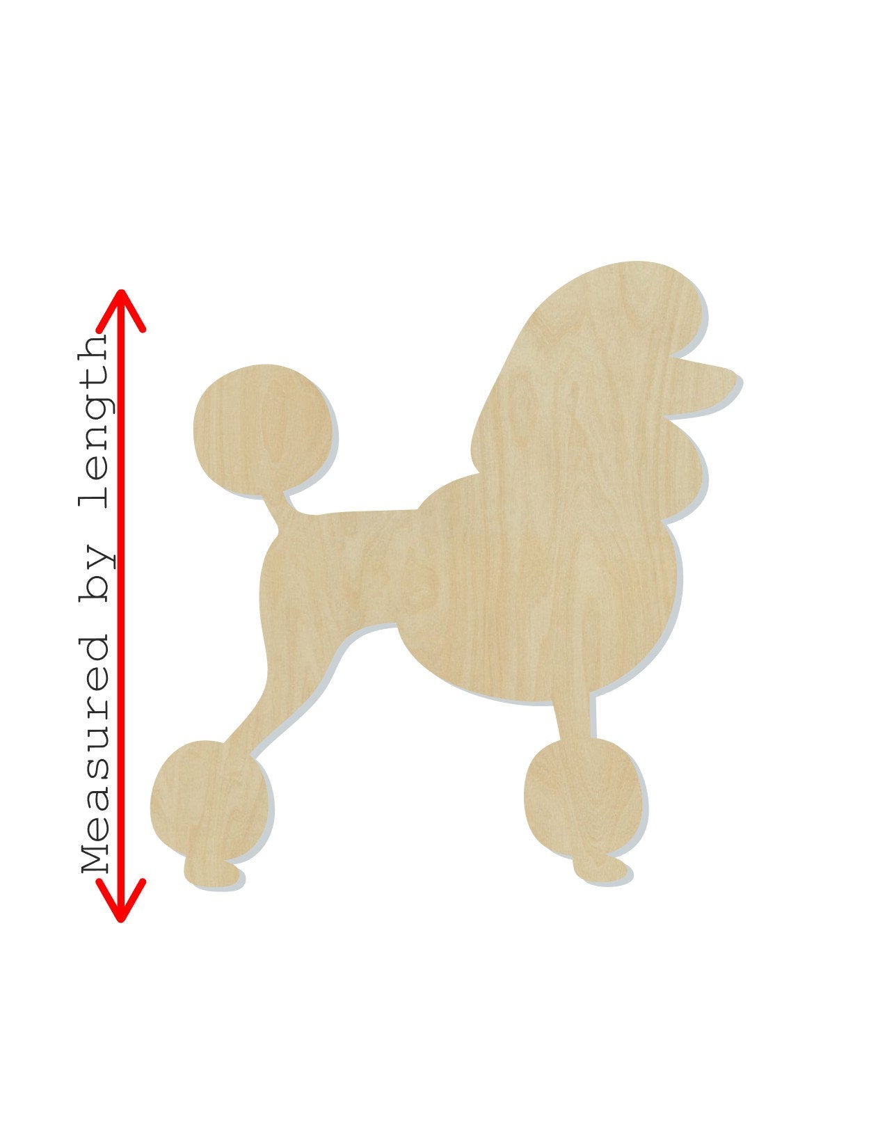 Poodle wood shape wood cutouts dog shapes dog cutouts DIY Paint kit #1875 - Multiple Sizes Available - Unfinished Wood Cutout Shapes