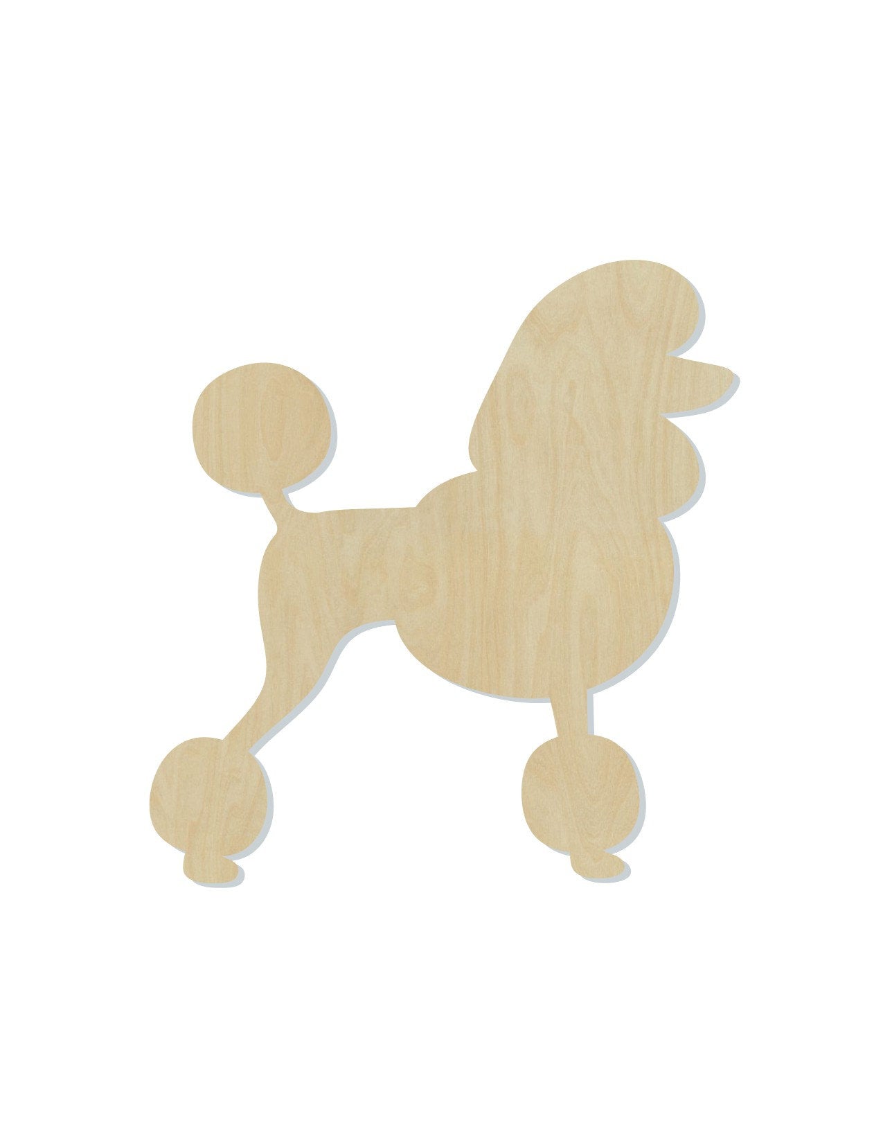 Poodle wood shape wood cutouts dog shapes dog cutouts DIY Paint kit #1875 - Multiple Sizes Available - Unfinished Wood Cutout Shapes