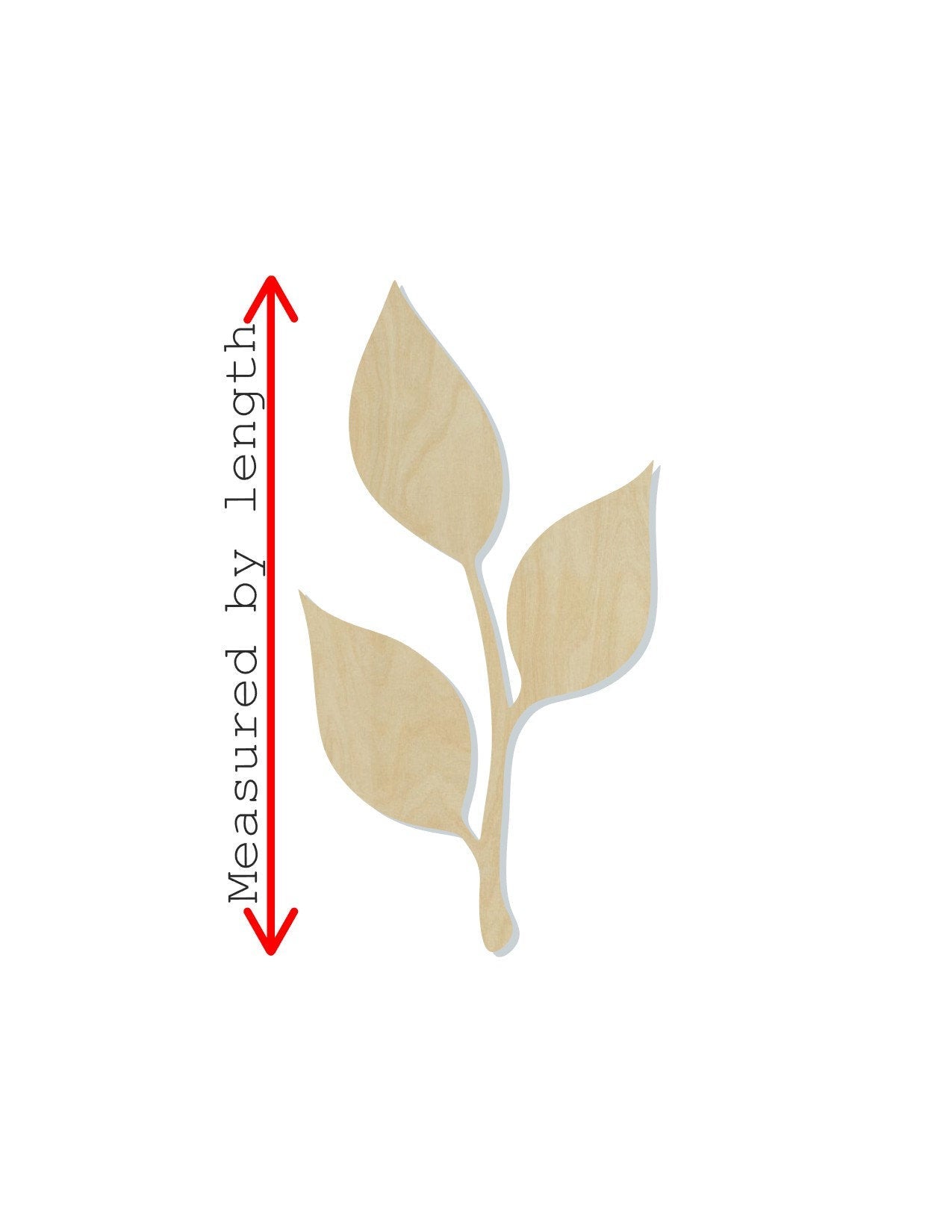 Stem & leaves wood cutouts wood shapes Plants Garden Yard DIY Paint #2061 - Multiple Sizes Available - Unfinished wood Cutout Shapes