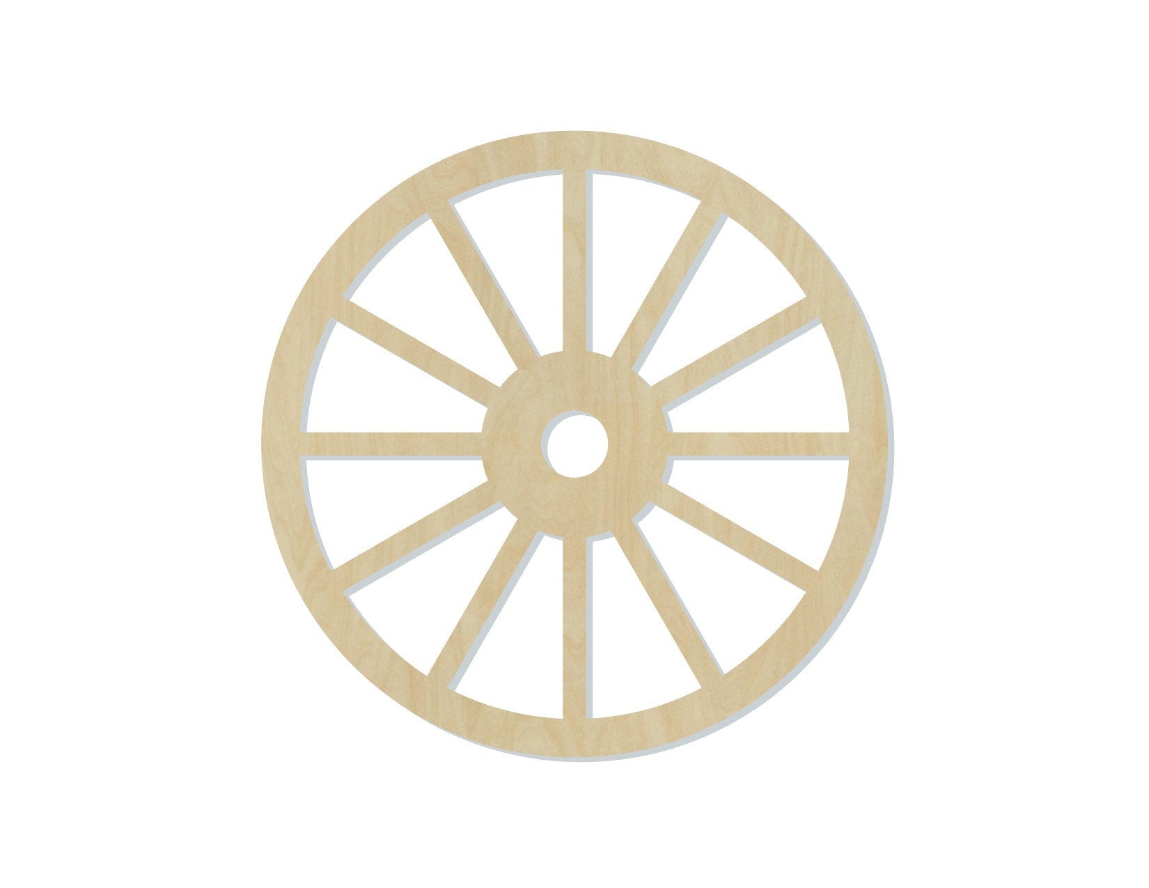 Wagon Wheel Wood Cutouts Pioneer DIY Paint History #2185 - Multiple Sizes Available - Unfinished wood Cutout Shapes