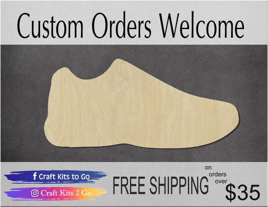 Shoe Wood Cutout #1026 - Multiple Sizes Available - Unfinished Wood Cutout Shapes