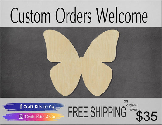 Butterfly Wood Cutout Butterfly Blank #1047 - Multiple Sizes Available - Unfinished Wood Cutout Shapes