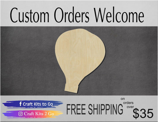 Hot Air Balloon Blank Hot air balloon cutout Summertime #1071 - Multiple Sizes Available - Unfinished Wood Cutout Shapes