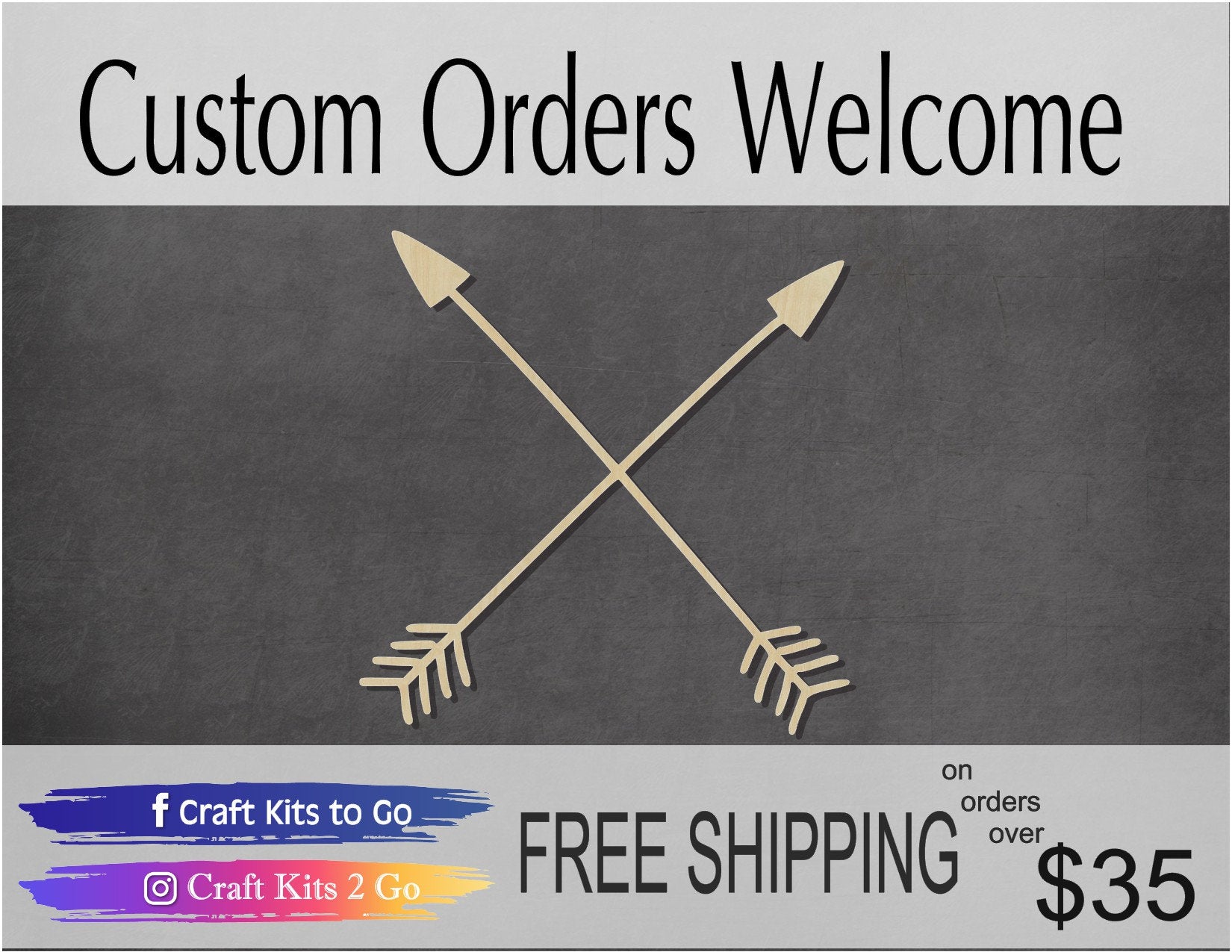 Skinny Arrow Cross Blank Tribe Love my Tribe #1108 - Multiple Sizes Available - Unfinished Wood Cutout Shapes
