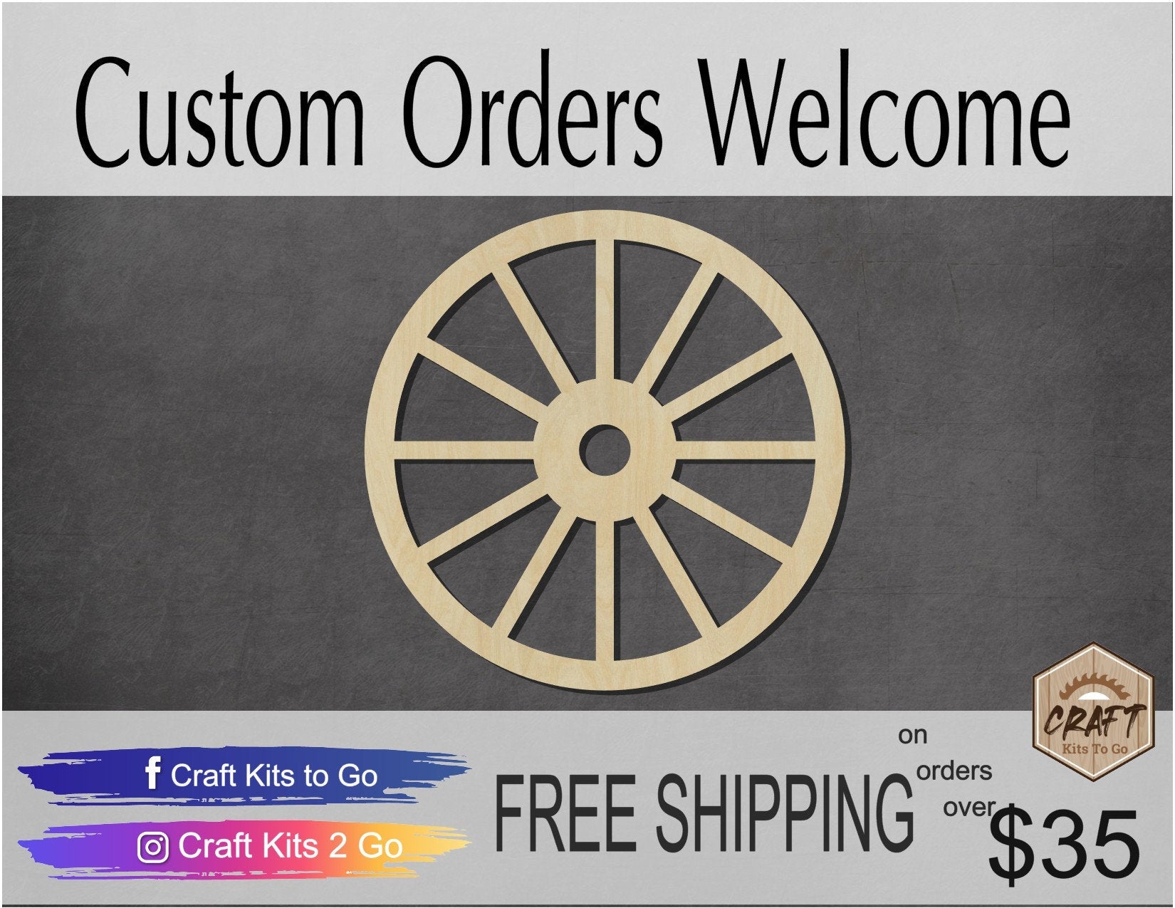 Wagon Wheel Wood Cutouts Pioneer DIY Paint History #2185 - Multiple Sizes Available - Unfinished wood Cutout Shapes