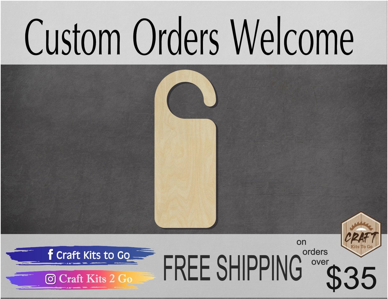 Door Hanger Bedroom decor wood blank cutouts House kids room DIy paint kit #1401 - Multiple Sizes Available - Unfinished Cutout Shapes