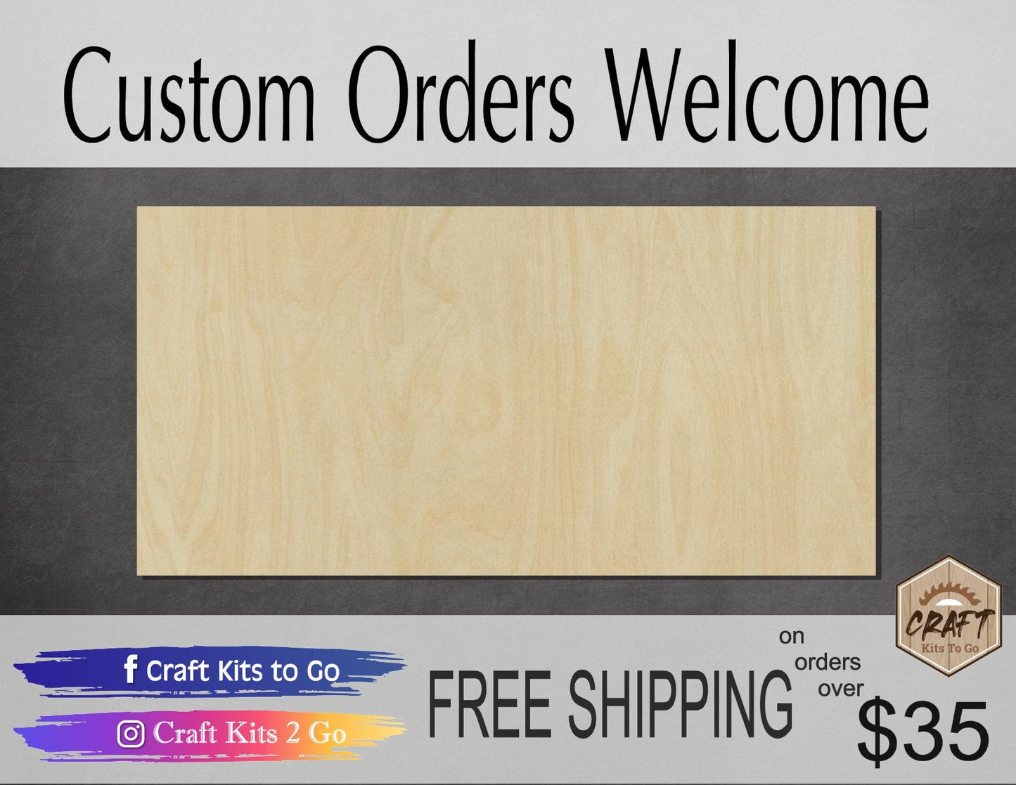 Rectangle wood shape wood cutouts Shape cutouts DIY Paint kit #1914 - Multiple Sizes Available - Unfinished Wood Cutout Shapes
