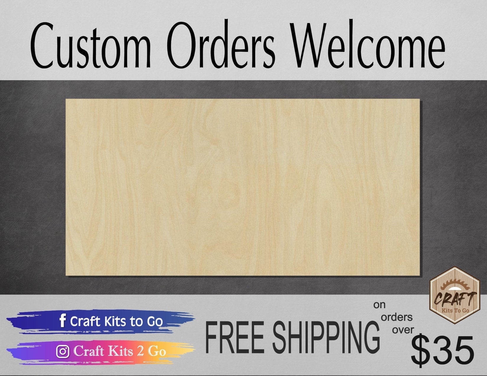 Rectangle wood shape wood cutouts Shape cutouts DIY Paint kit #1914 - Multiple Sizes Available - Unfinished Wood Cutout Shapes