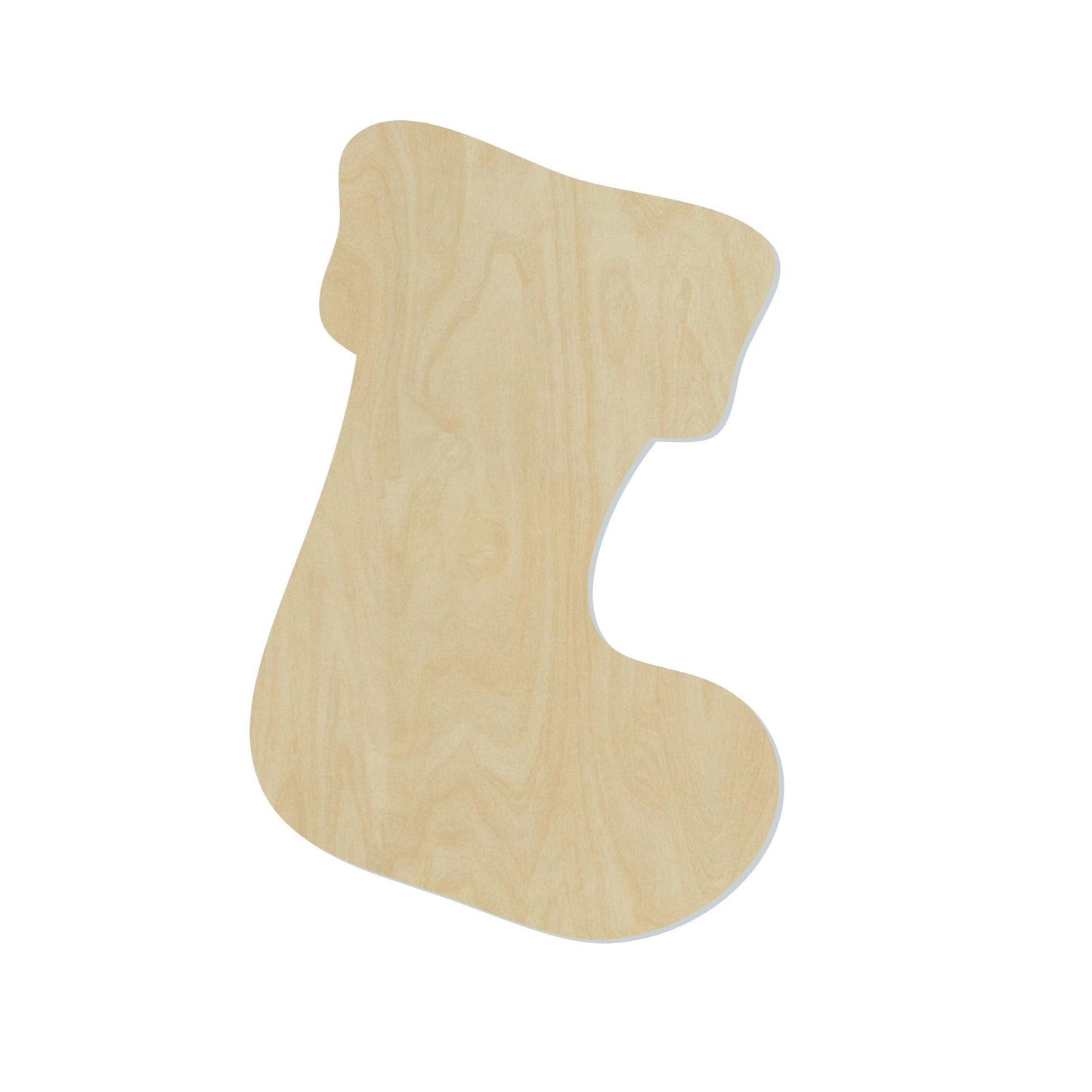 Christmas Stocking Wood Cutout #1008 - Multiple Sizes Available - Unfinished Wood Cutout Shapes