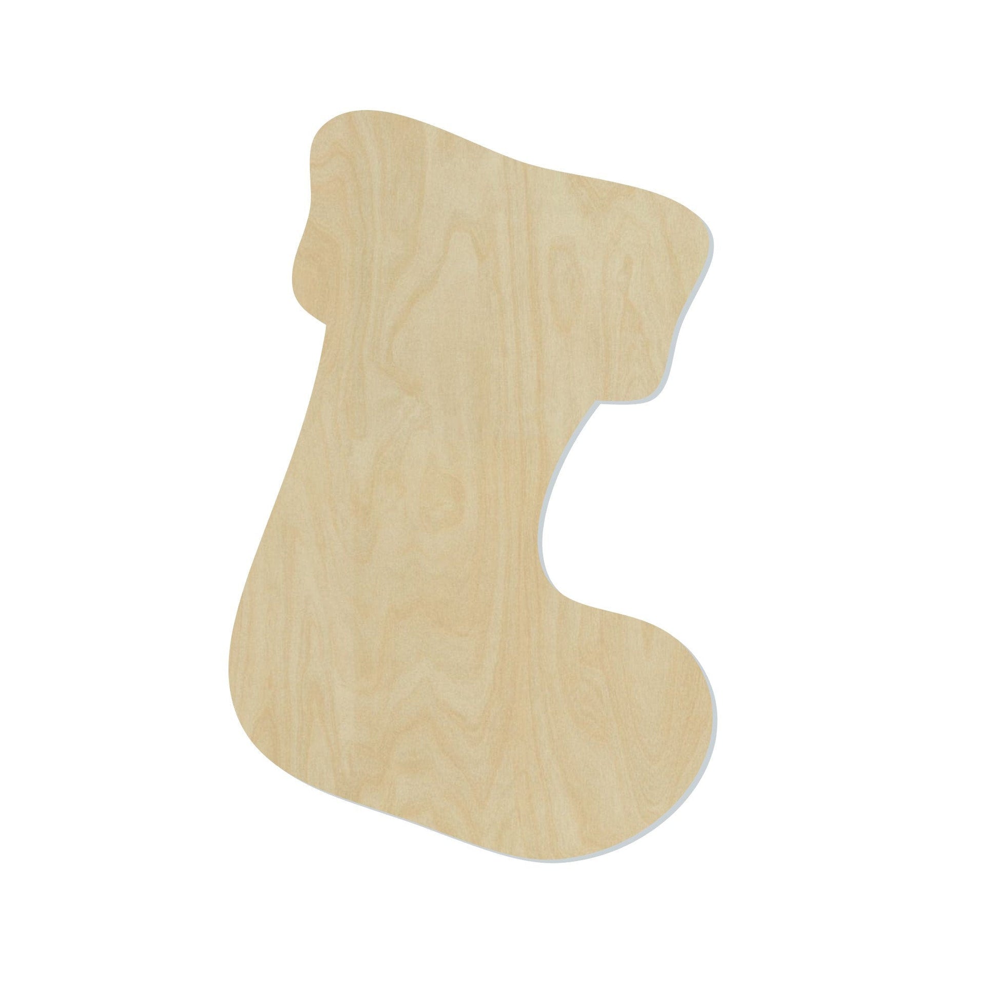 Christmas Stocking Wood Cutout #1008 - Multiple Sizes Available - Unfinished Wood Cutout Shapes