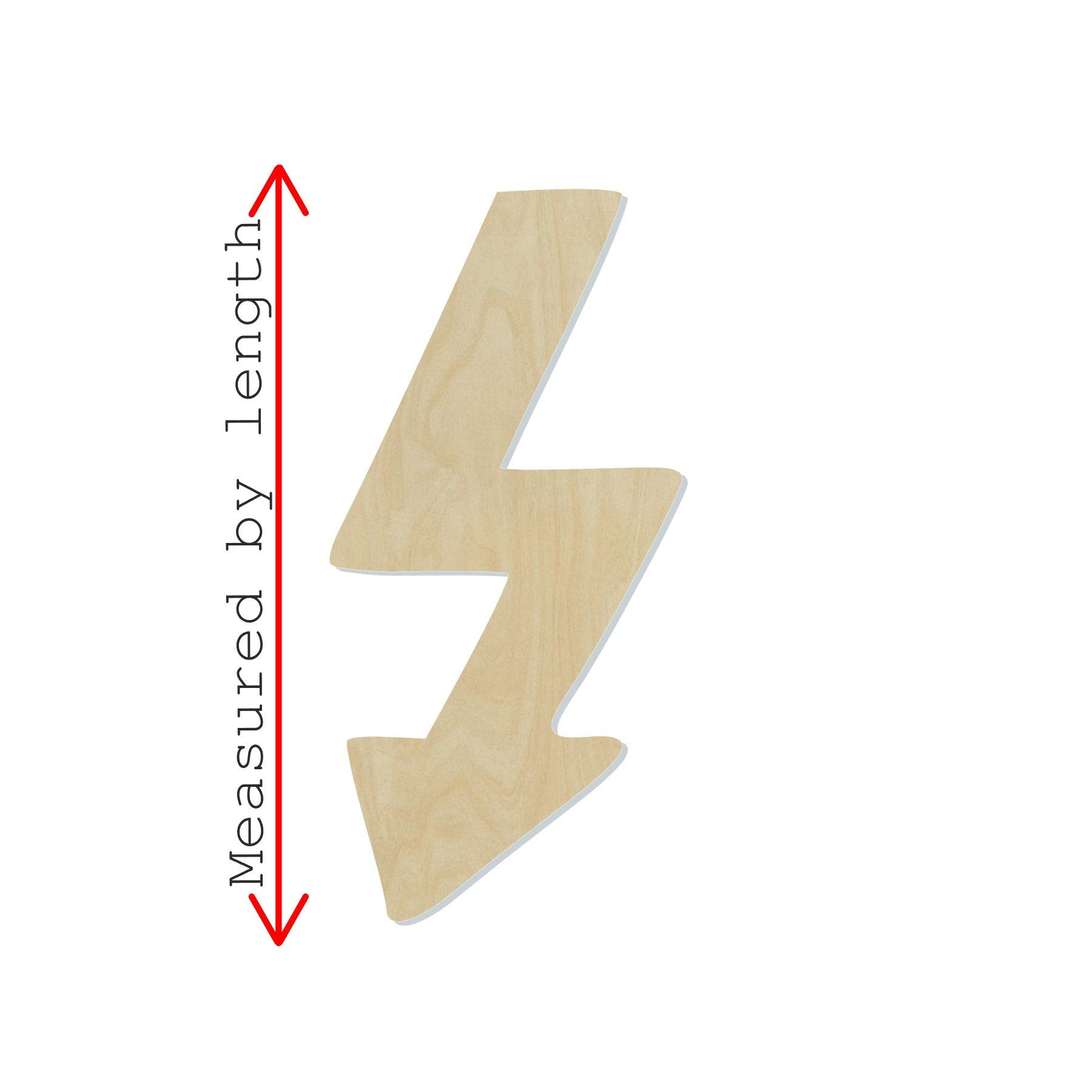 Bolt Arrow Wood Cutout #1044 - Multiple Sizes Available - Unfinished Wood Cutout Shapes