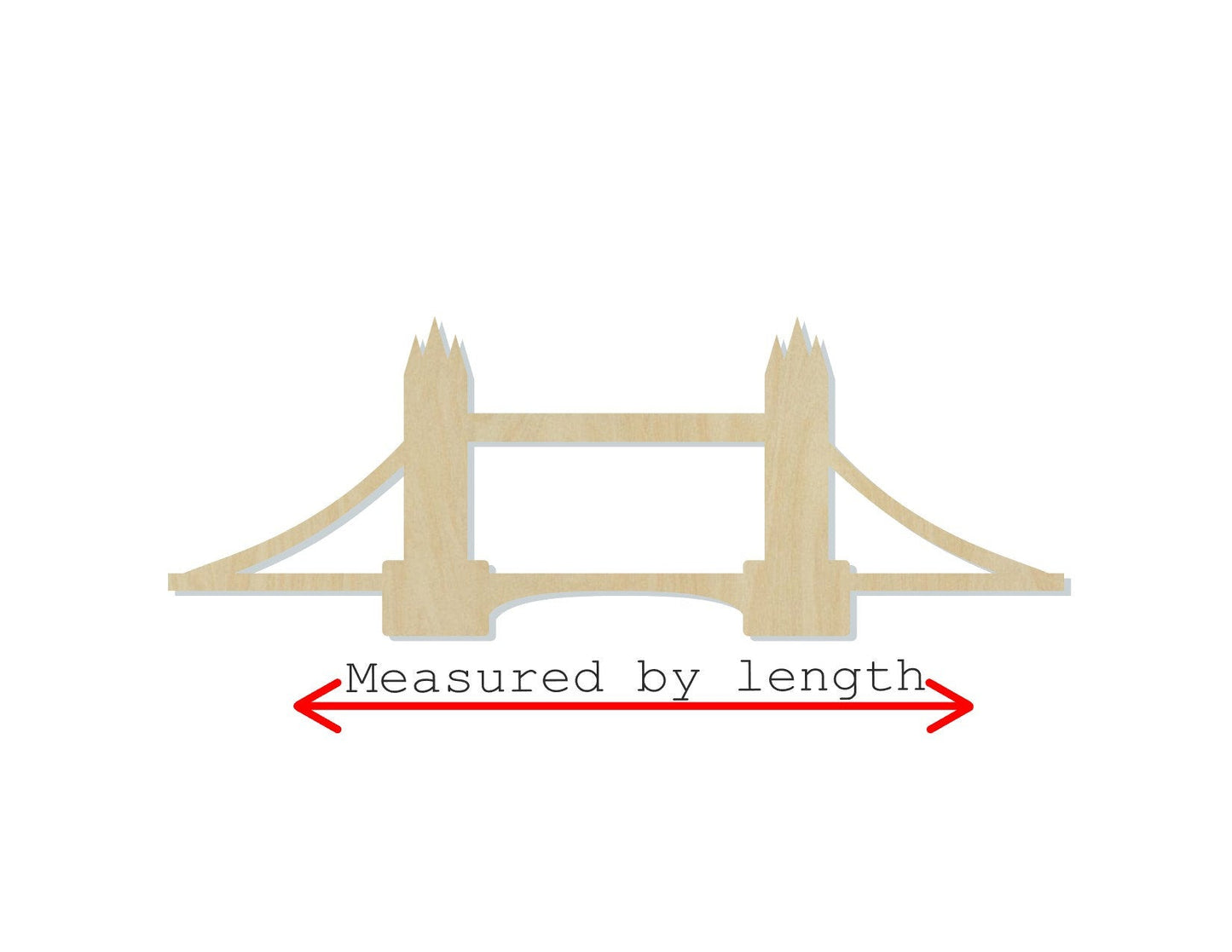 London Bridge wood cutouts wood shapes bridges Place DIY Paint kit #1703 - Multiple Sizes Available - Unfinished Wood Cutout Shapes