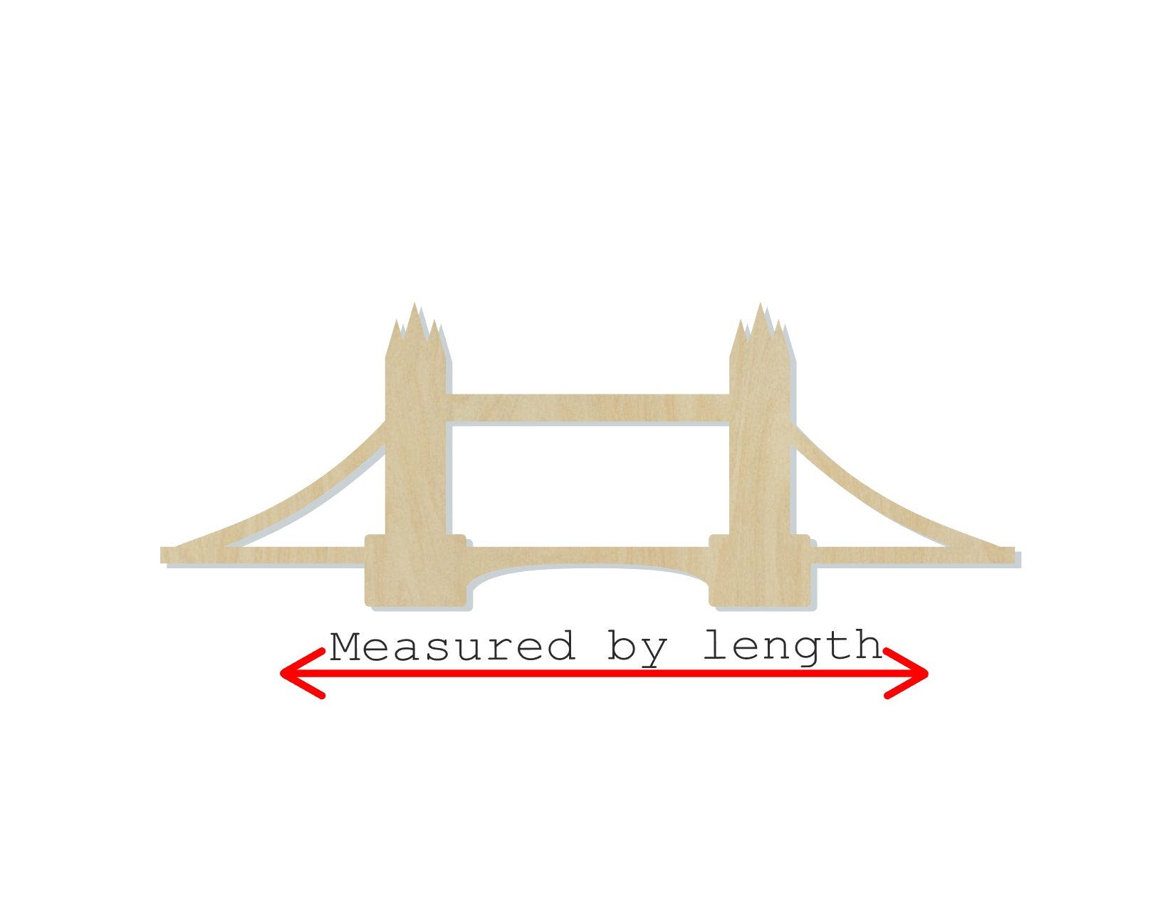 London Bridge wood cutouts wood shapes bridges Place DIY Paint kit #1703 - Multiple Sizes Available - Unfinished Wood Cutout Shapes