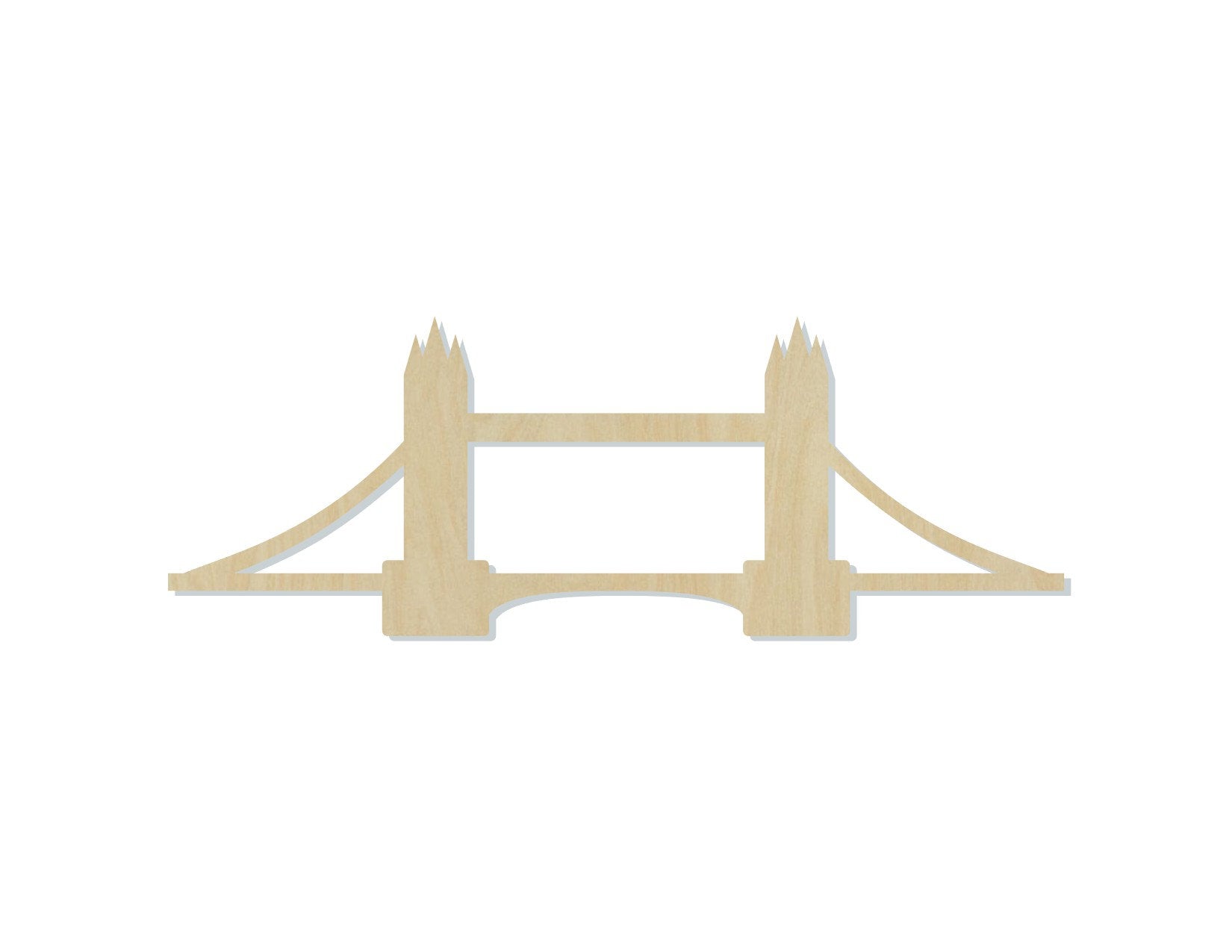 London Bridge wood cutouts wood shapes bridges Place DIY Paint kit #1703 - Multiple Sizes Available - Unfinished Wood Cutout Shapes