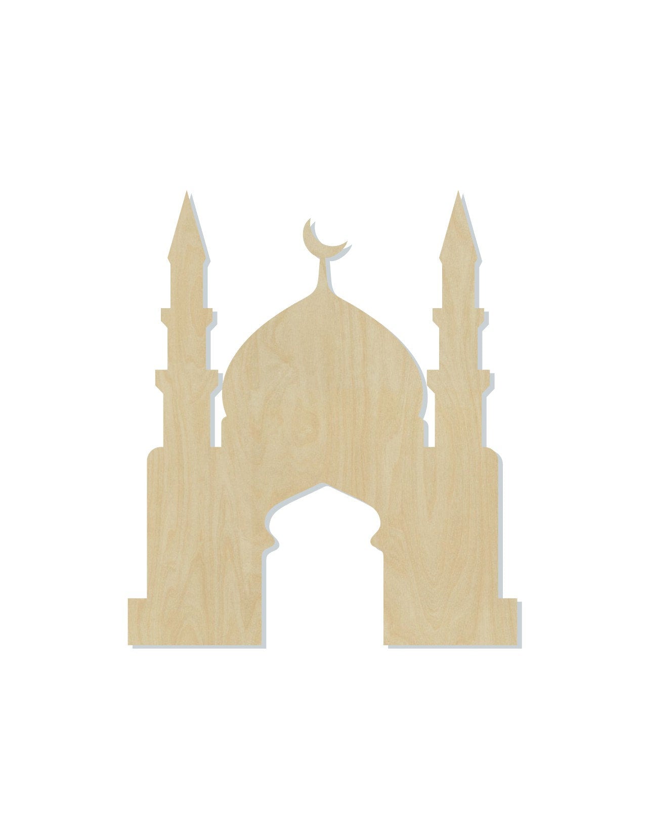 Mosque wood shape wood cutouts Places DIY Paint kit #1758 - Multiple Sizes Available - Unfinished Wood Cutout Shapes